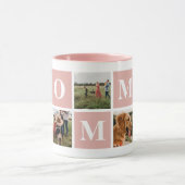ピンクと白の写真コラージモンマイマグ マグカップ (中央)