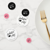 ピンクと白の卒業式パーティークラスのカクテル コンフェッティ (グループ)