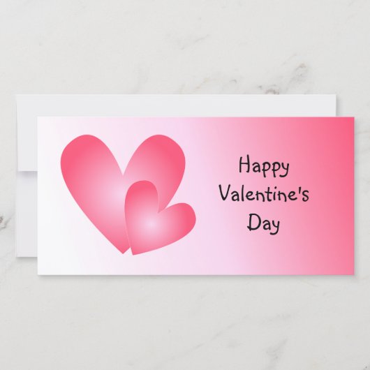 ピンクと白の可愛いハート シーズンカード (正面)