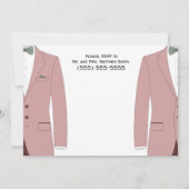 ピンクと白の同性婚リハーサル招待状 招待状 (裏面)