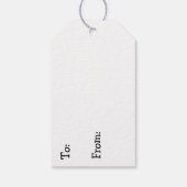 ピンクと白の大理石の渦巻きギフトラベル ギフトタグ (裏面)