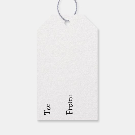 ピンクと白の大理石の渦巻きギフトラベル ギフトタグ (裏面)