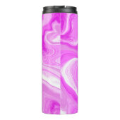 ピンクと白の大理石の渦巻き流体アート タンブラー (裏面)