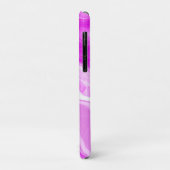 ピンクと白の大理石の渦巻パーソナライズされたき Case-Mate iPhoneケース (裏面/左)