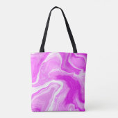 ピンクと白の大理石渦巻き トートバッグ (裏面)