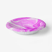 ピンクと白の大理石渦巻き ペーパーボウル (傾斜あり)