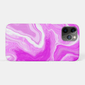 ピンクと白の大理石渦巻き Case-Mate iPhoneケース (裏面(横))