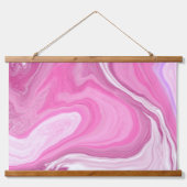 ピンクと白の大理石 吊り下げ型タペストリー (正面)