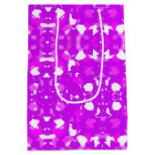 ピンクと白の対称マーク ミディアムペーパーバッグ (裏面)