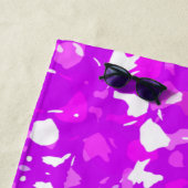 ピンクと白の対称印ヨガマット ビーチタオル (インサイチュ)