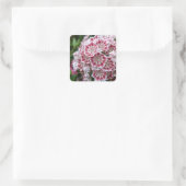 ピンクと白の山の月桂樹の正方形のシール スクエアシール (バッグ)