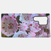 ピンクと白の山の月桂樹の花 SAMSUNG GALAXYケース (裏面横)
