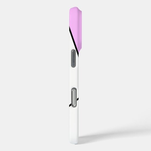 ピンクと白の幾何学的パターン Case-Mate iPhoneケース (裏面 / 右)