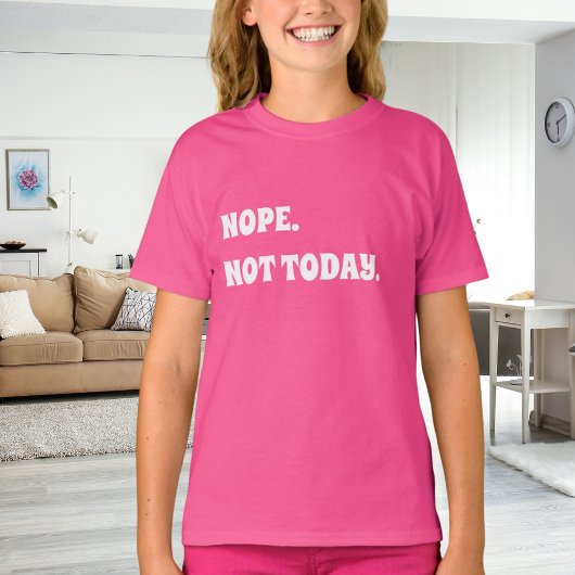 ピンクと白の引用符の女の子 Tシャツ