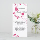 ピンクと白の愛鳥結婚式 プログラム (スタンド正面)