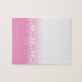 ピンクと白の手と新聞社の背景 ジグソーパズル (横)