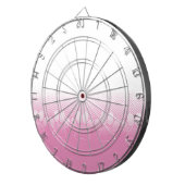 ピンクと白の手と新聞社の背景 ダーツボード (正面右)