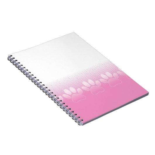 ピンクと白の手と新聞社の背景 ノートブック (右側)