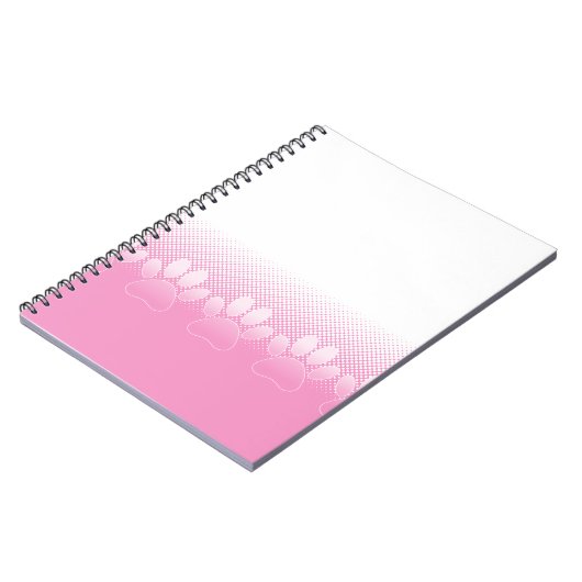 ピンクと白の手と新聞社の背景 ノートブック (左側)