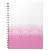 ピンクと白の手と新聞社の背景 ノートブック (正面)