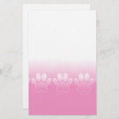 ピンクと白の手と新聞社の背景 便箋 (正面/裏面)