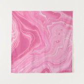 ピンクと白の抽象芸術絵画の タペストリー (正面(横))