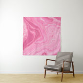 ピンクと白の抽象芸術絵画の タペストリー (インサイチュ(横))