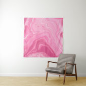 ピンクと白の抽象芸術絵画の タペストリー (インサイチュ)