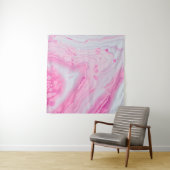ピンクと白の抽象芸術絵画の タペストリー (インサイチュ)