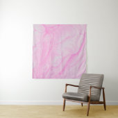 ピンクと白の抽象芸術絵画の タペストリー (インサイチュ(横))