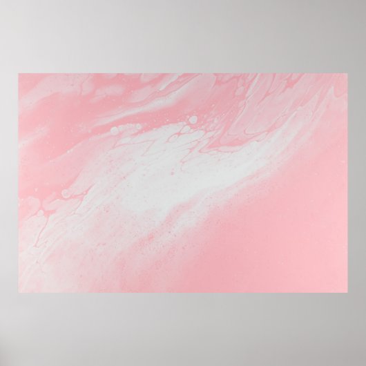 ピンクと白の抽象芸術絵画の ポスター (正面)