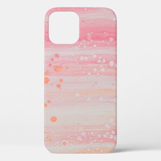 ピンクと白の抽象芸術絵画の Case-Mate iPhoneケース (裏面)