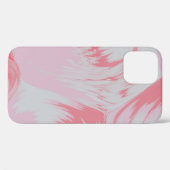 ピンクと白の抽象芸術絵画の Case-Mate iPhoneケース (裏面 (横))