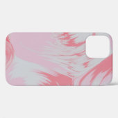 ピンクと白の抽象芸術絵画の Case-Mate iPhoneケース (裏面 (横))