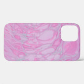 ピンクと白の抽象芸術絵画2 Case-Mate iPhoneケース (裏面 (横))