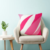 ピンクと白の抽象芸術 クッション (椅子)