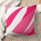 ピンクと白の抽象芸術 クッション (ブランケット)