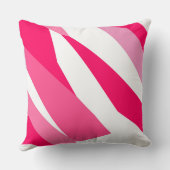 ピンクと白の抽象芸術 クッション (裏面)
