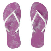 ピンクと白の抽象芸術 ビーチサンダル (ソール)