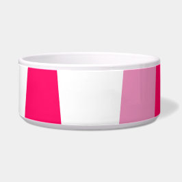 ピンクと白の抽象芸術 ボウル
