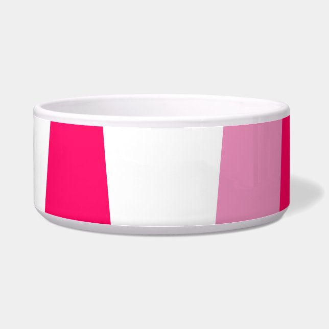 ピンクと白の抽象芸術 ボウル (右)
