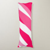 ピンクと白の抽象芸術 ボディピロー (正面縦)