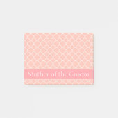 ピンクと白の新郎の母 ポストイット (正面)
