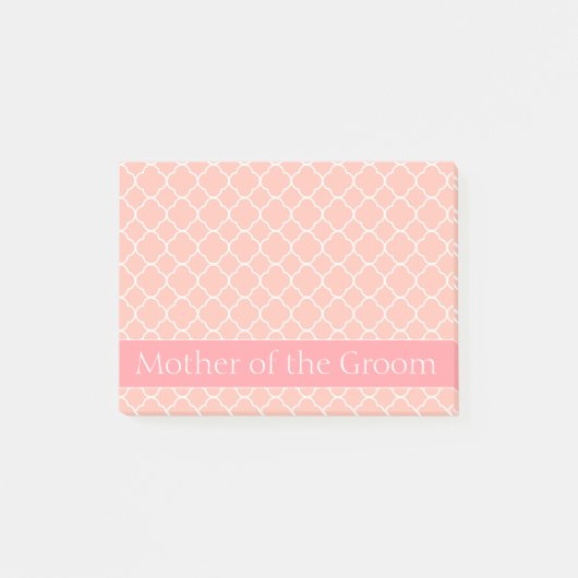 ピンクと白の新郎の母 ポストイット (正面)