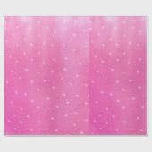 ピンクと白の星のラッピング紙 ラッピングペーパー (フラット)
