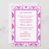 ピンクと白の映画のクラップボードスイート16招待状 招待状 (裏面)