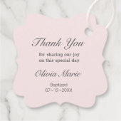 ピンクと白の月桂樹と十字架の宗教的 フェイバータグ (裏面)