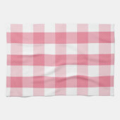 ピンクと白の格子柄のキッチンタオル キッチンタオル (横)