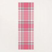 ピンクと白の格子模様の名前モノグラム | ヨガマット (裏面)