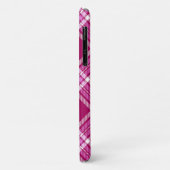 ピンクと白の格子縞 Case-Mate iPhoneケース (裏面/左)